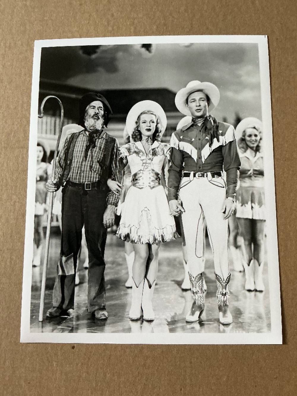 Vintage Roy Rogers Dale Evans, Gabby Hayes Glossy 8x10 Photo Reprint
